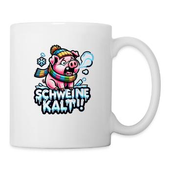 Schweinekalt - Tasse - Weiß - Rechts
