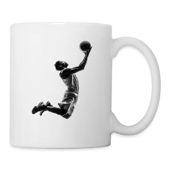 Silhouette of a basketball player - Mug - white - Right