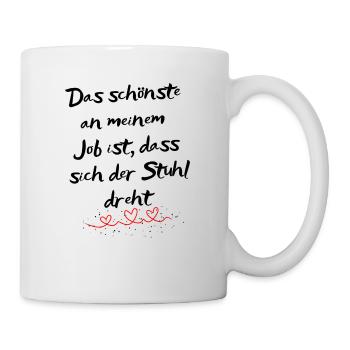 Das schönste an meinem Job ist... - Tasse - Weiß - Rechts