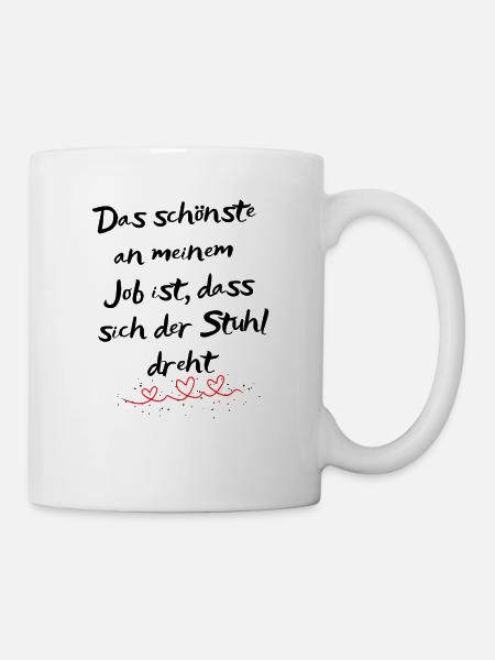 Das schönste an meinem Job ist... - Tasse - Weiß
