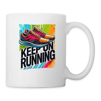 continuer à courir Chaussures de course Coureur Coureur Coureur - Mug blanc - blanc - Droite