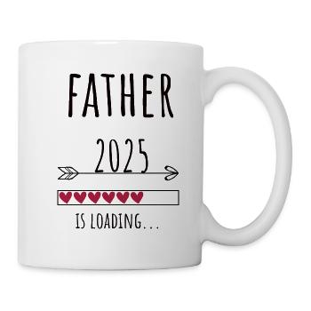 Schwangerschaft Papa Babyglück Geschenk - Tasse - Weiß - Rechts