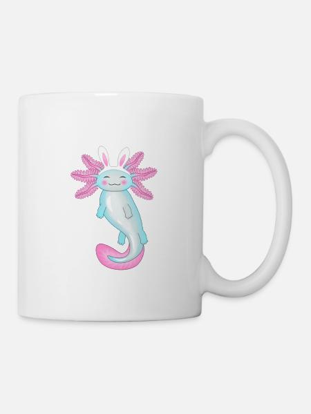 Oster-Axolotl mit Hasenohren - Tasse - Weiß