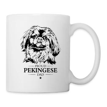Pékinois papa chien chien Wilsigns - Mug blanc - blanc - Droite