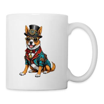 Steampunk dog - Mug - white - Right