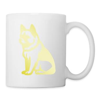 Akita Inu Hund Silhouette - Tasse - Weiß - Rechts