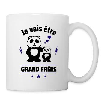 je vais être grand frère,annonce grossesse,humour - Mug blanc - blanc - Droite