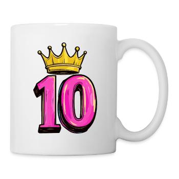 Couronne à 10 chiffres - Mug blanc - blanc - Droite