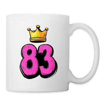 83 Nombre Couronne - Mug blanc - blanc - Droite