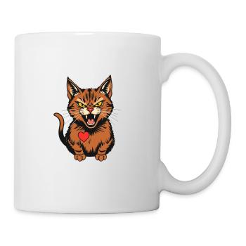 Anime Cat with heart Photo - Tasse - Weiß - Rechts