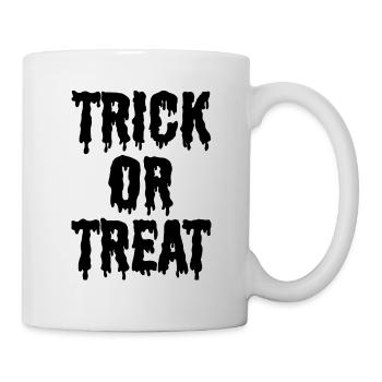 Trick or Treat, halloween schrift - Tasse - Weiß - Rechts