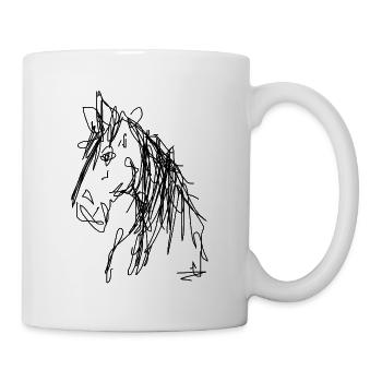 trans_pferd - Tasse - Weiß - Rechts