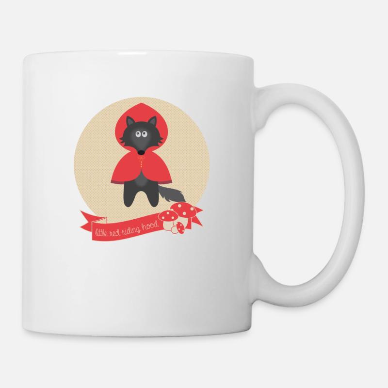 wolf red riding hood - Mug - white