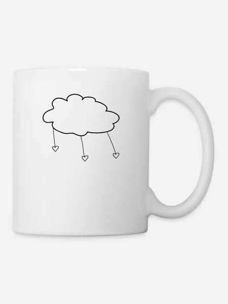 Cloud with Hearts - Mug - white