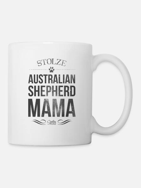 Stolze Australian Shepherd Mama - Tasse - Weiß