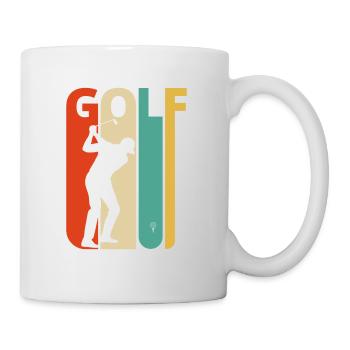 Vintage Retro Golf Gifts for Golfer. Golf Player - Mug - white - Right