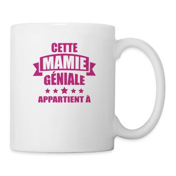 cette mamie géniale appartient à ( prénom) - Mug blanc - blanc - Droite