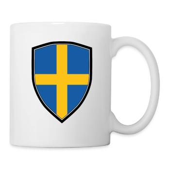 SWEDEN FLAG SHIELD - Tasse - Weiß - Rechts