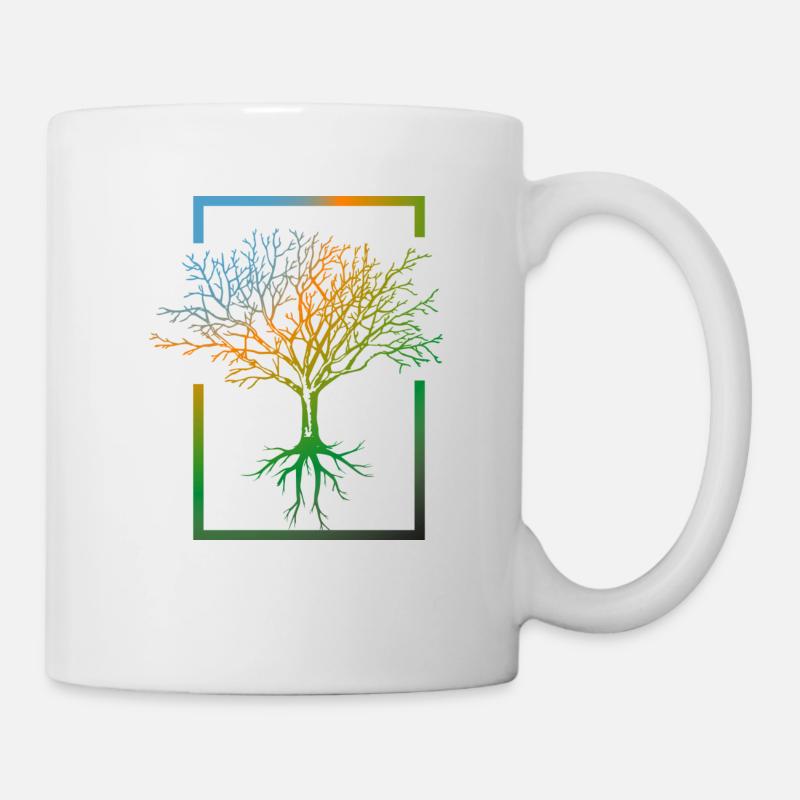 Baum Mutter Natur Wurzeln Natur - Tasse - Weiß