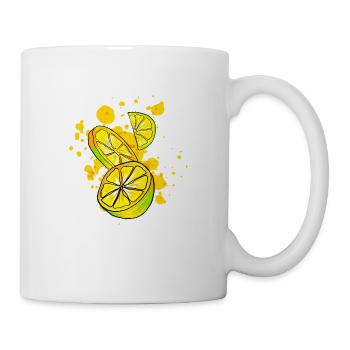 Zitronen Shirt - Tasse - Weiß - Rechts
