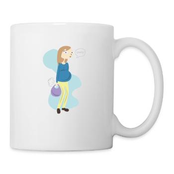 Oops Schwangerschaft Schwanger Babybauch Geschenk - Tasse - Weiß - Rechts