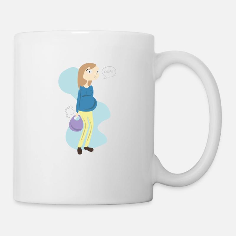 Oops grossesse cadeau de grossesse bébé ventre - Mug blanc - blanc
