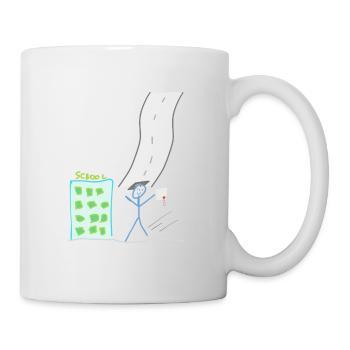 Schulabschluss Strichmännnchen, Studenten Studium - Tasse - Weiß - Rechts