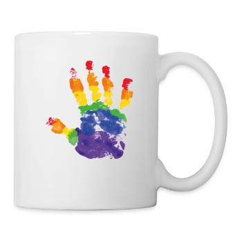 L’amour pour tous ! Le monde est coloré ! Cadeau LGBT - Mug blanc - blanc - Droite