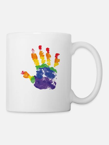 Liebe für alle! Die Welt ist bunt! Geschenk LGBT - Tasse - Weiß