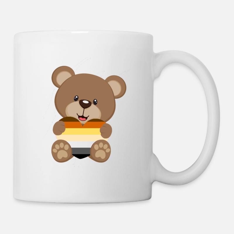 Nounours LGBT Gay Pride Cartoon CSD Bear - Mug blanc - blanc