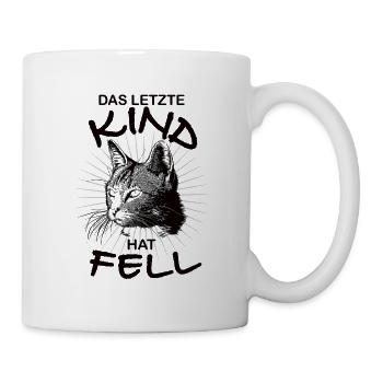 Katze Kind Tierliebe Erwachsen - Tasse - Weiß - Rechts