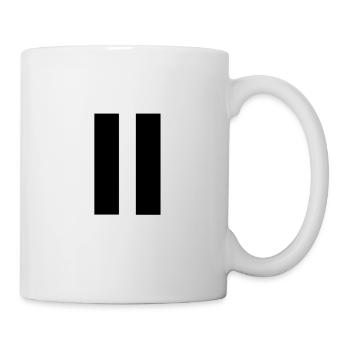 Symbol Pause - Play stop - Geek - Tasse - Weiß - Rechts