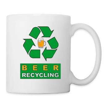 Beer recycling - Tasse - Weiß - Rechts