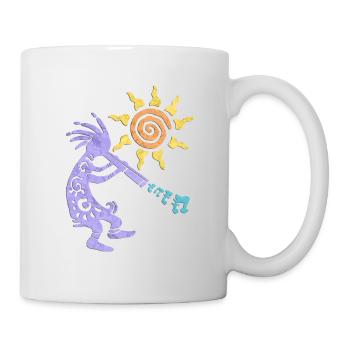 Native American Kokopelli Musican With Flute 1 - Mug - white - Right