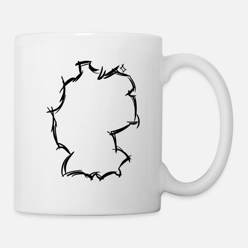 Map of Germany, hand-drawn, vector graphics - Mug - white
