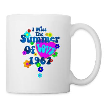 60s 70s Retro Flower Power - Miss Summer 1967 1 - Tasse - Weiß - Rechts