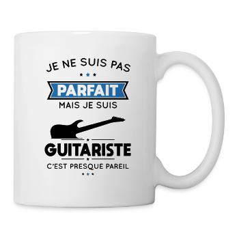 Je ne suis pas parfait mais je suis guitariste - Mug blanc - blanc - Droite