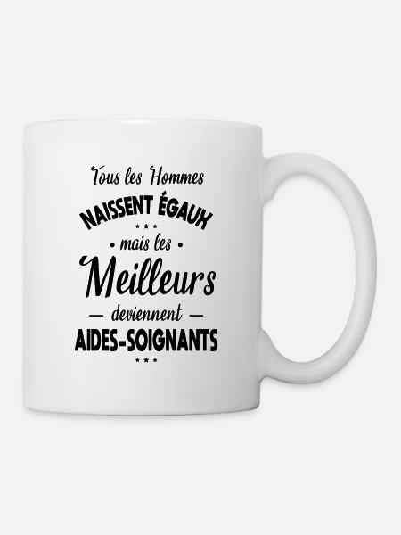 Hommes égaux meilleurs deviennent aides-soignants - Mug blanc - blanc
