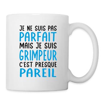 Je ne suis pas parfait mais je suis grimpeur - Mug blanc - blanc - Droite