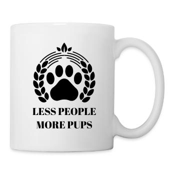 less people more pups - Mug - white - Right