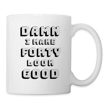 40. Geburtstag - Tasse - Weiß - Rechts