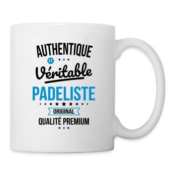Authentique et véritable padeliste - Original - Mug blanc - blanc - Droite
