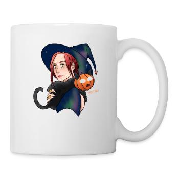 Halloween Miau - Tasse - Weiß - Rechts