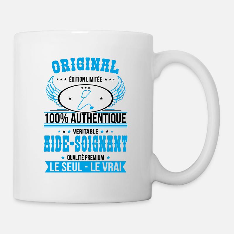 Authentique et véritable aide-soignant - Original - Mug blanc - blanc