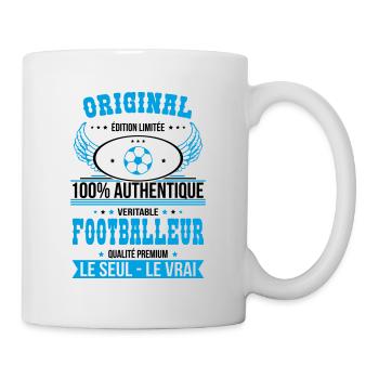 Authentique et véritable footballeur - Original - Mug blanc - blanc - Droite