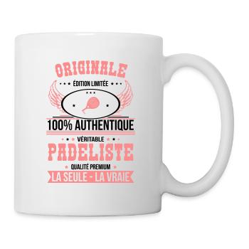Authentique et véritable padeliste - Originale - Mug blanc - blanc - Droite