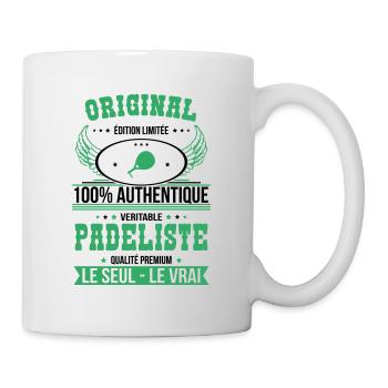 Authentique et véritable padeliste - Original - Mug blanc - blanc - Droite