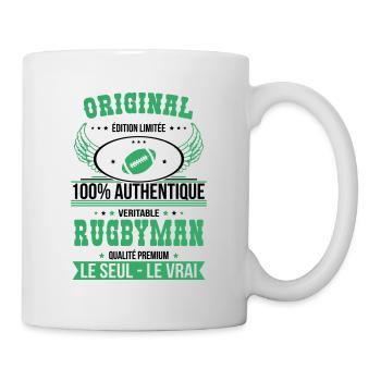 Authentique et véritable rugbyman - Original - Mug blanc - blanc - Droite