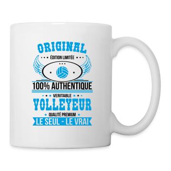 Authentique et véritable volleyeur - Original - Mug blanc - blanc - Droite