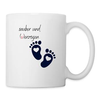 sauber verzogen Baby - Tasse - Weiß - Rechts